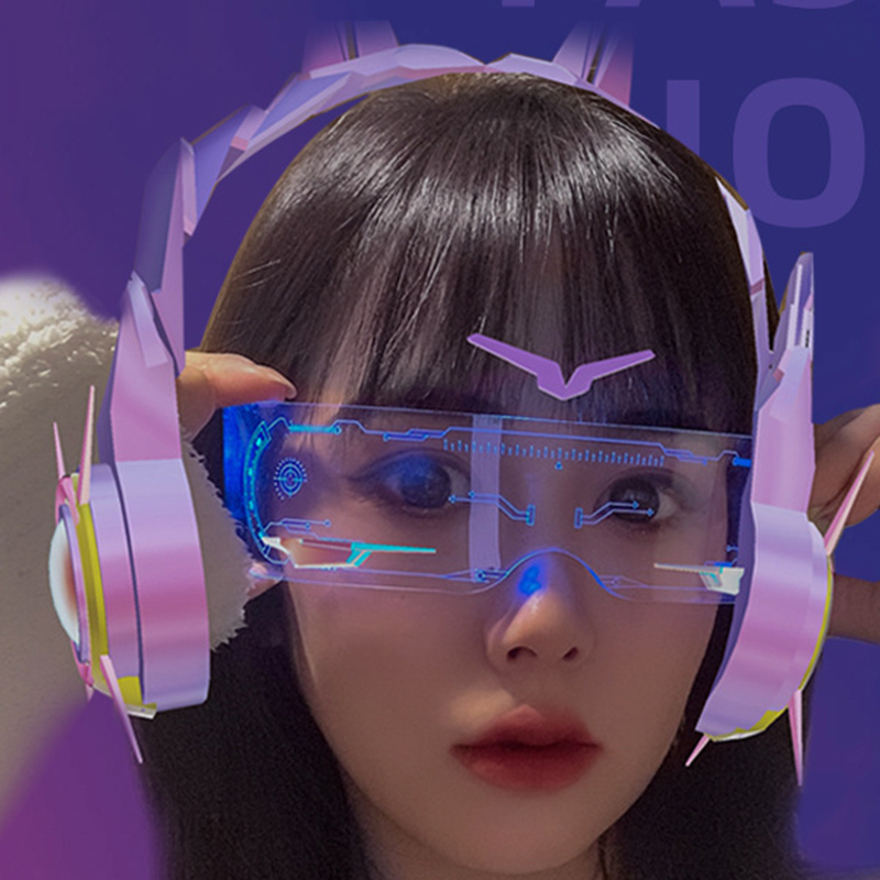 Diy Halloween Electronics - LED 빛나는 다채로운 선글라스 현대 펑크