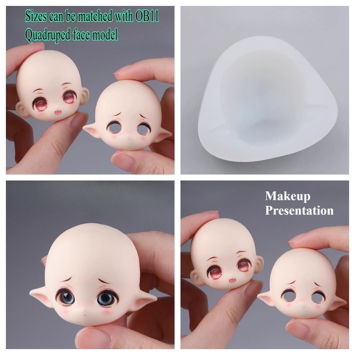 Diy Q - Q 스타일 엘프 귀 얼굴 실리콘