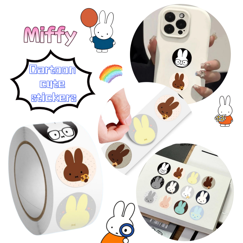 Diy Q - 미피 토끼 Q 에디션 롤 스티커