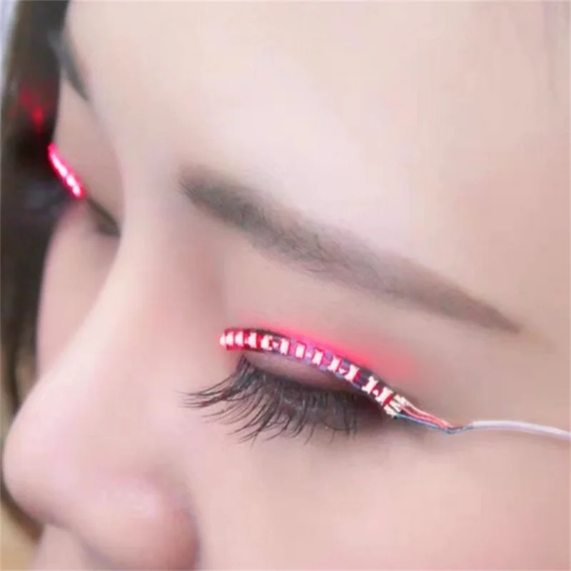 Diy Halloween Electronics - 1 쌍의 LED 인조 속눈썹, 메이크업