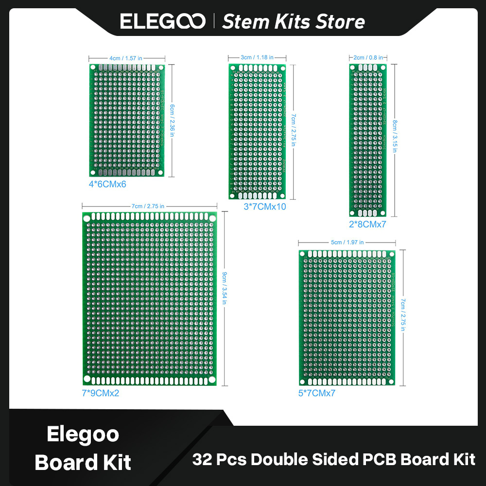 Pcb Etching Kit - ELEGOO 32개 양면 PCB 보드 프로토타입