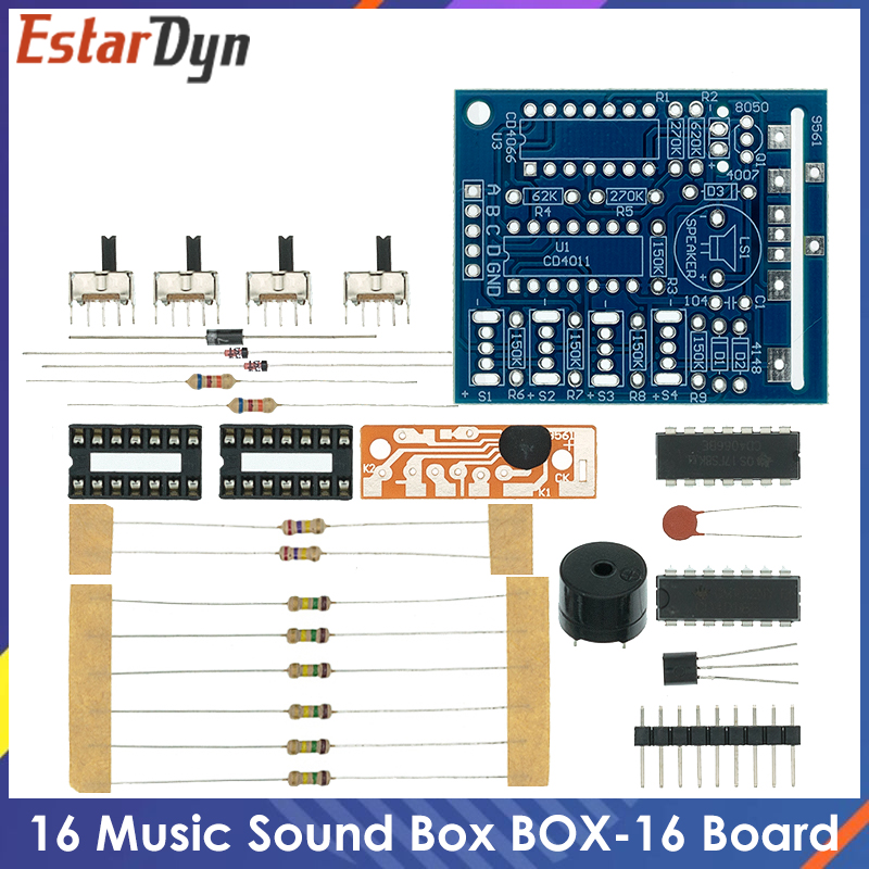 Diy Electronics Learning Kit - 16 음악 사운드 박스 BOX-16 보드