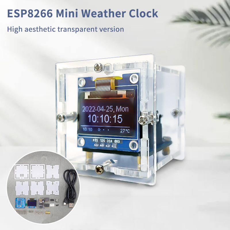 ESP8266 미니 날씨 시계 키트 DIY 납땜 프로젝 - Useful Diy Electronics 리뷰 및 가격