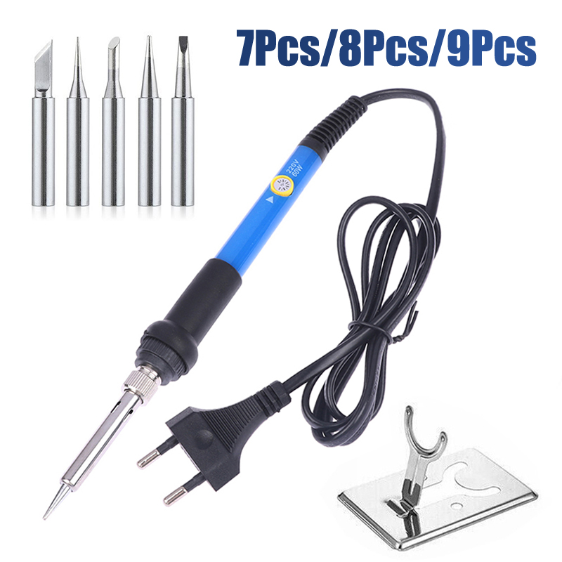 조절 가능한 온도 220V 60W 전기 납땜 인두 키트 - Useful Diy Electronics 리뷰 및 가격