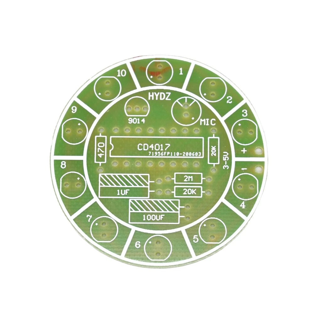 CD4017 다채로운 음성 제어 회전 LED 조명 키트 - Diy Electronics Components Kit 리뷰 및 가격