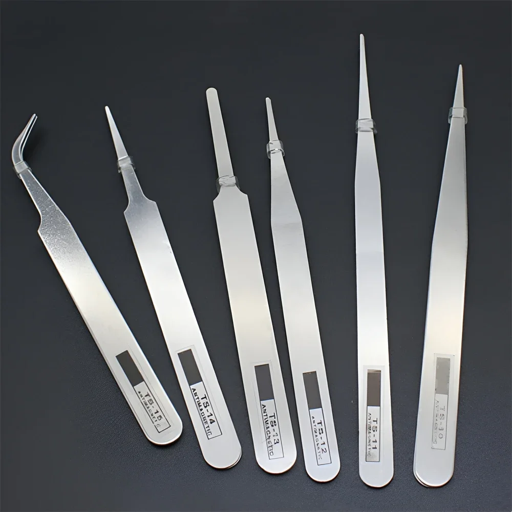 6Pcs 정전기 방지 스테인레스 스틸 핀셋 세트 전자  - Diy Electronics Repair 리뷰 및 가격