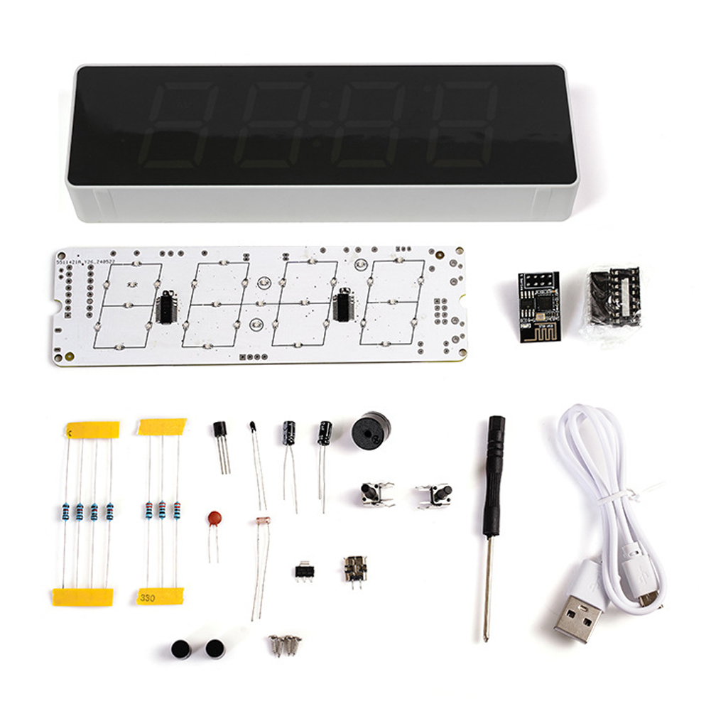 IoT 다채로운 와이파이 시계 키트, 지능형 전자 시계 - Diy Electronics Components Kit 리뷰 및 가격