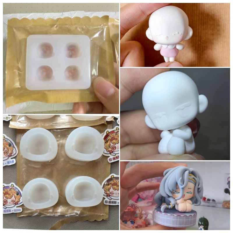 Q 버전 인형 얼굴 실리콘 몰드 귀여운 표정 얼굴 몰드 - Diy Q 리뷰 및 가격