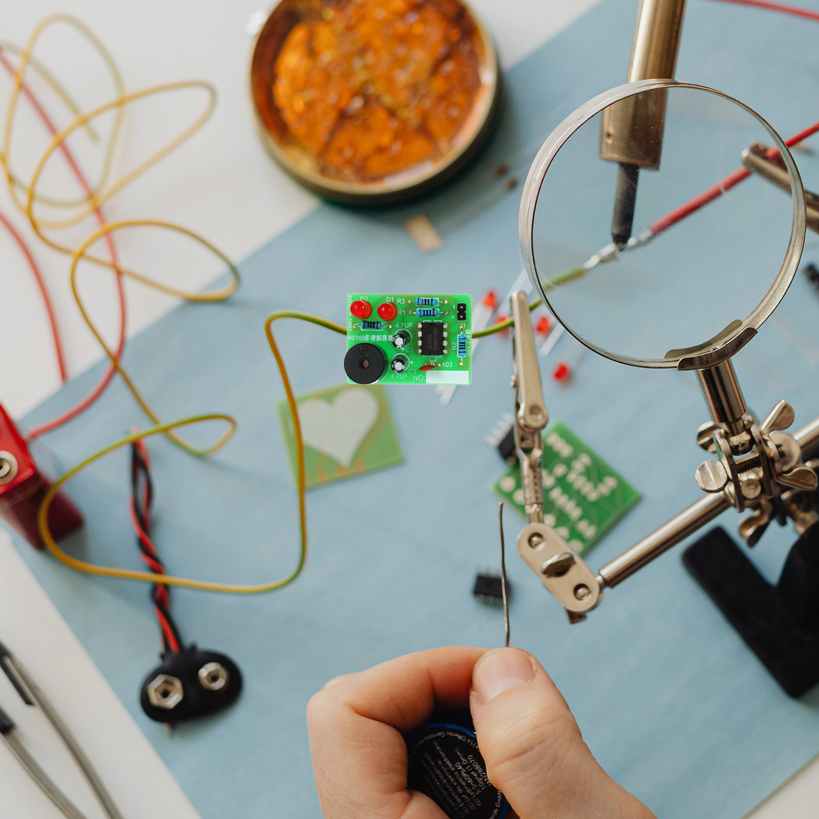 5세트 납땜 훈련 키트 용접 연습 보드 회로 기판 플래 - Diy Electronics Learning Kit 리뷰 및 가격