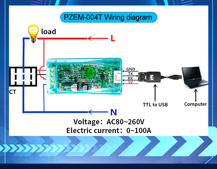 PZEM 004T 4.0 단상 전력계 Kwh 미터 TT - Diy Electronics Store 리뷰 및 가격