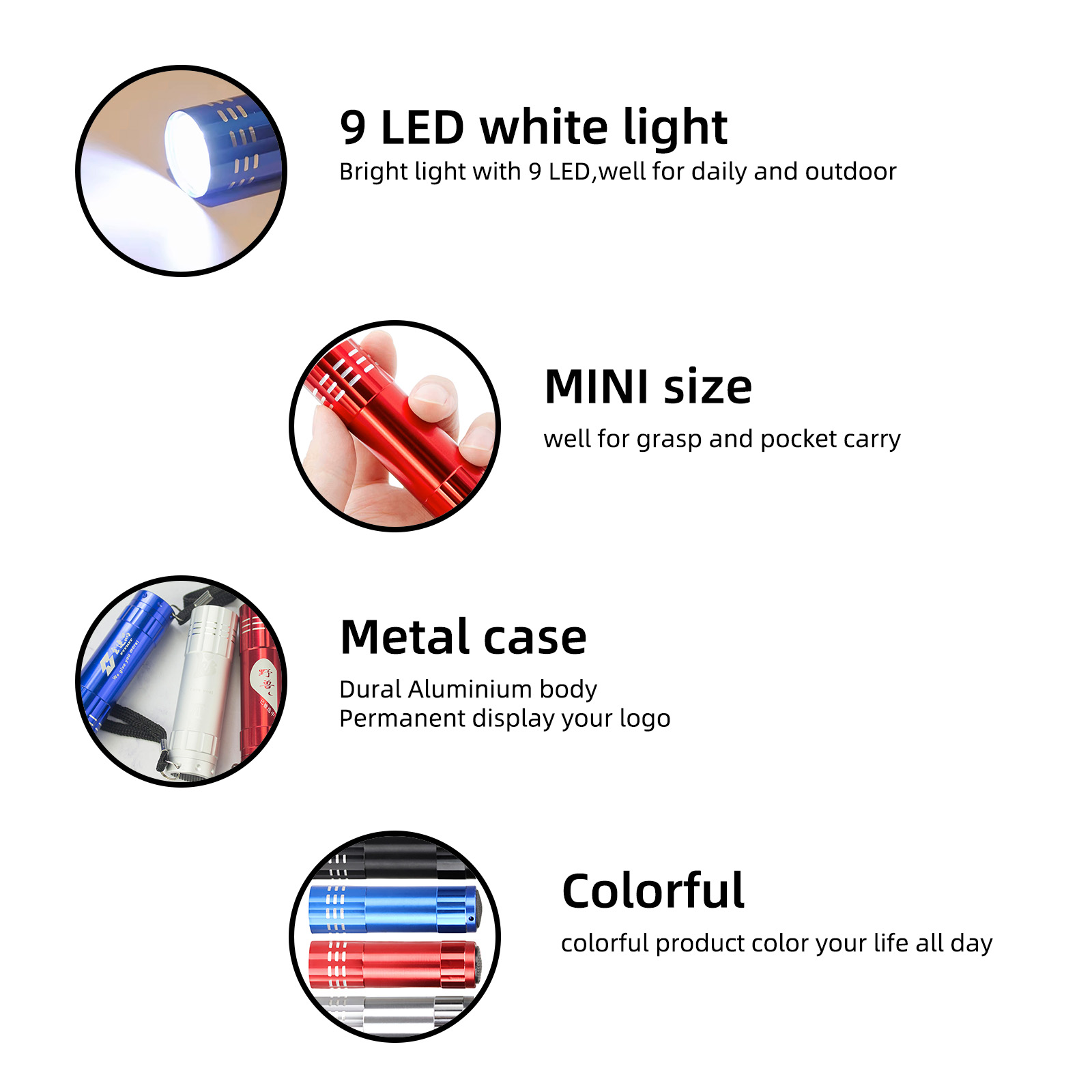 20pcs 손전등 로고 토치 슈퍼 밝은 9 LED 빛  - Diy Halloween Electronics 리뷰 및 가격