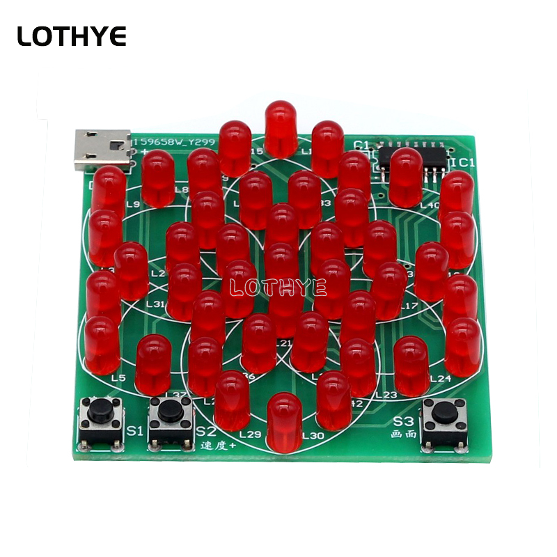 43 LED 멀티 스타일 패턴 전자 풍차 흐르는 물 조 - Diy Electronics Components Kit 리뷰 및 가격