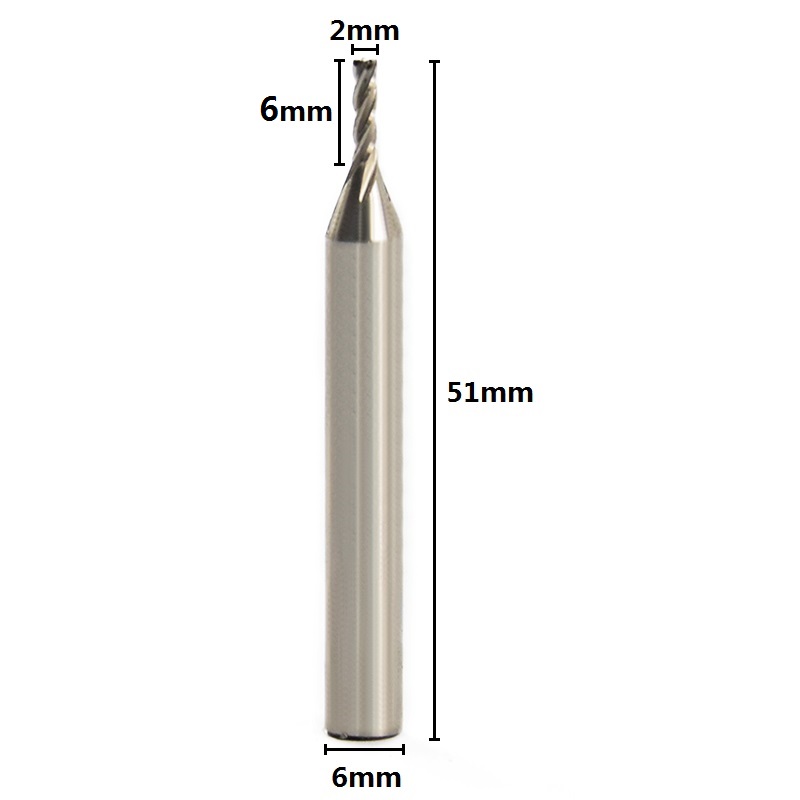 1pc 직경 Frez 2mm 엔드밀 4 플루트 HSS  - Diy Cnc Router Electronics 리뷰 및 가격