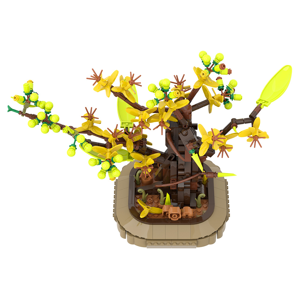 Gobricks MOC 살구 분재 빌딩 블록 사계절 식 - Diy Lego Electronics 리뷰 및 가격