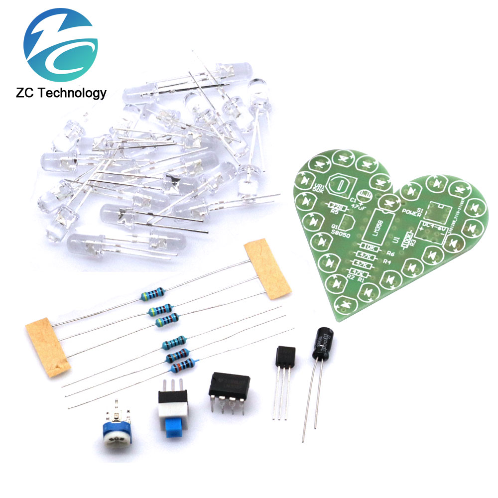 DIY 키트 심장 모양 호흡 램프 키트, DC 4V-6 - Diy Electronics Learning Kit 리뷰 및 가격