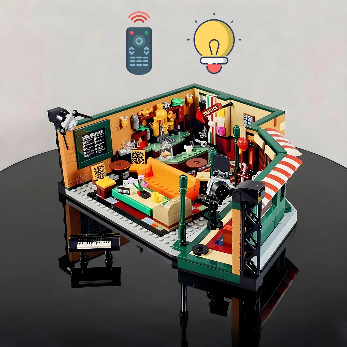 중앙 도시 아파트 카페 친구들 집 가족 LED 클래식  - Diy Halloween Electronics 리뷰 및 가격