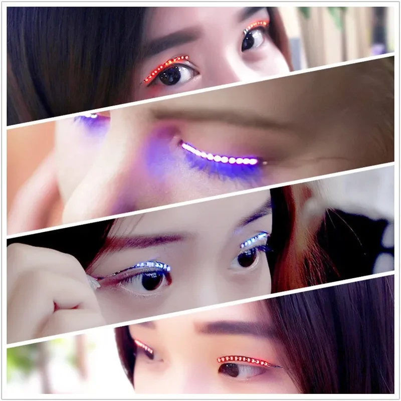 1 쌍의 LED 인조 속눈썹, 메이크업 속눈썹, 방수, - Diy Halloween Electronics 리뷰 및 가격