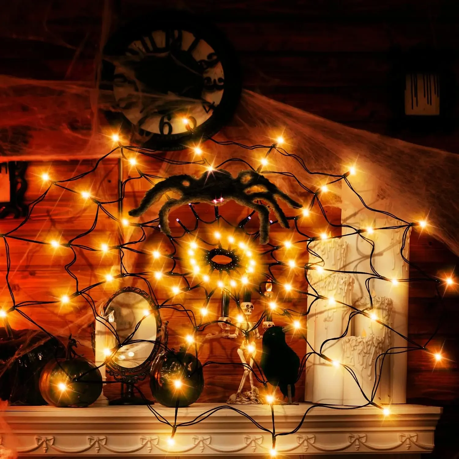 할로윈 LED 스트링 라이트 거미줄 유령 축제 분위기  - Diy Halloween Electronics 리뷰 및 가격