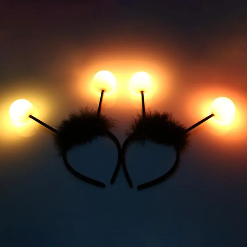 깜박이는 깃털 꿀벌 안테나 공 LED 조명 깜박이는 머 - Diy Halloween Electronics 리뷰 및 가격