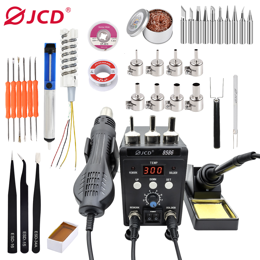 JCD 2 in 1 납땜 스테이션 8586 LED 디지 - Hot Air Rework Station 리뷰 및 가격