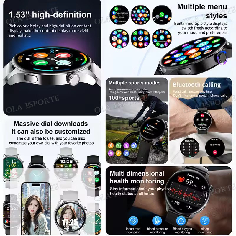 남녀공용 새로운 스마트워치 BT 통화 메시지 알림 건강 - Diy Electronics Watch 리뷰 및 가격