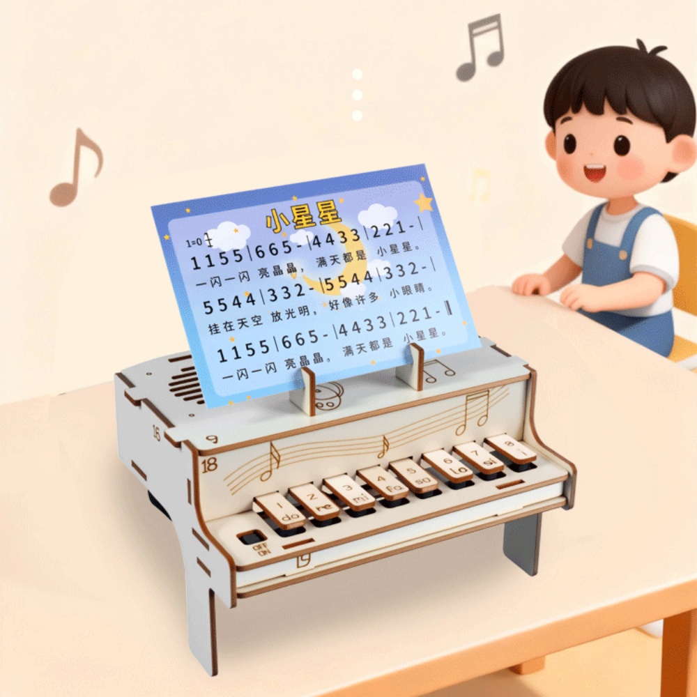 DIY 나무 전자 피아노 모델 STEM 조립 키트 물리 - Useful Diy Electronics 리뷰 및 가격