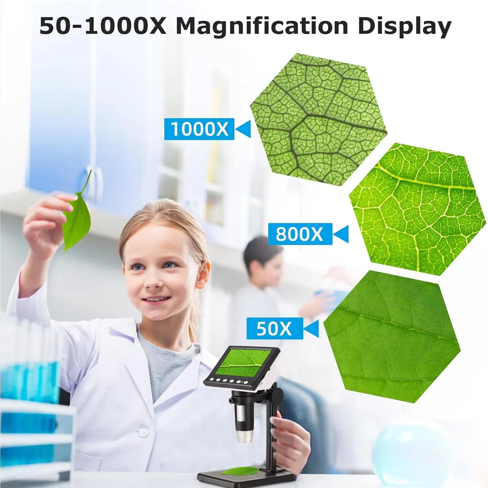 검사용 현미경 1000배율, 8개 LED 조명 및 32 - Diy Microscope For Electronics Repair 리뷰 및 가격