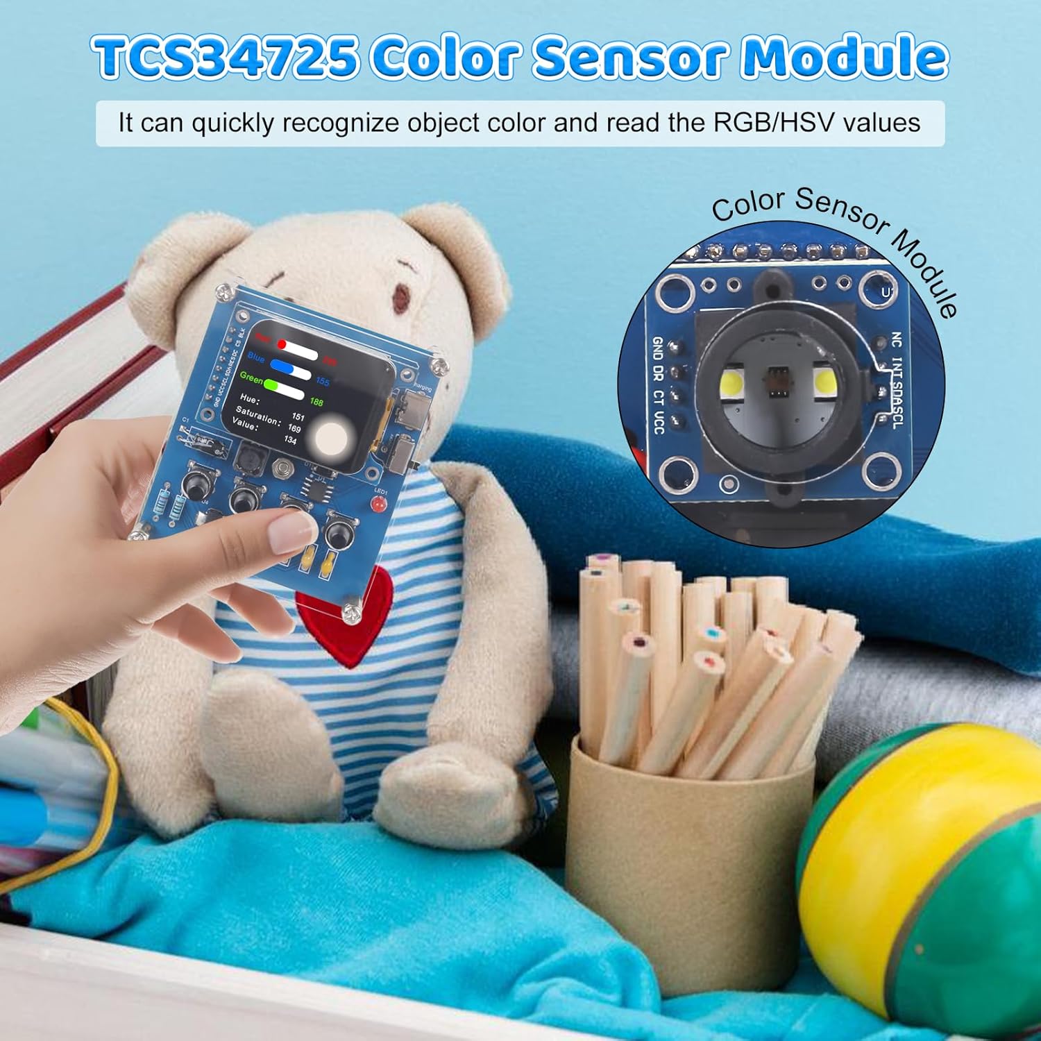 TCS34725 센서가 포함된 DIY 색상 인식 납땜  - Diy Electronics Learning Kit 리뷰 및 가격